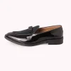 Black Bow Juttis In Velvet