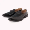 Black Bow Juttis In Velvet