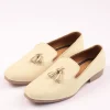 White Velvet Tassel Jutti