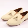White Velvet Tassel Jutti