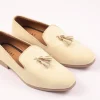 White Velvet Tassel Jutti