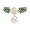 1164-green-and-silver-anti-tarnish-rhodium-plated-long-necklace-set-with-cz-diamond-2.webp Green and Silver Anti Tarnish Rhodium Plated Long Necklace Set with CZ Diamond