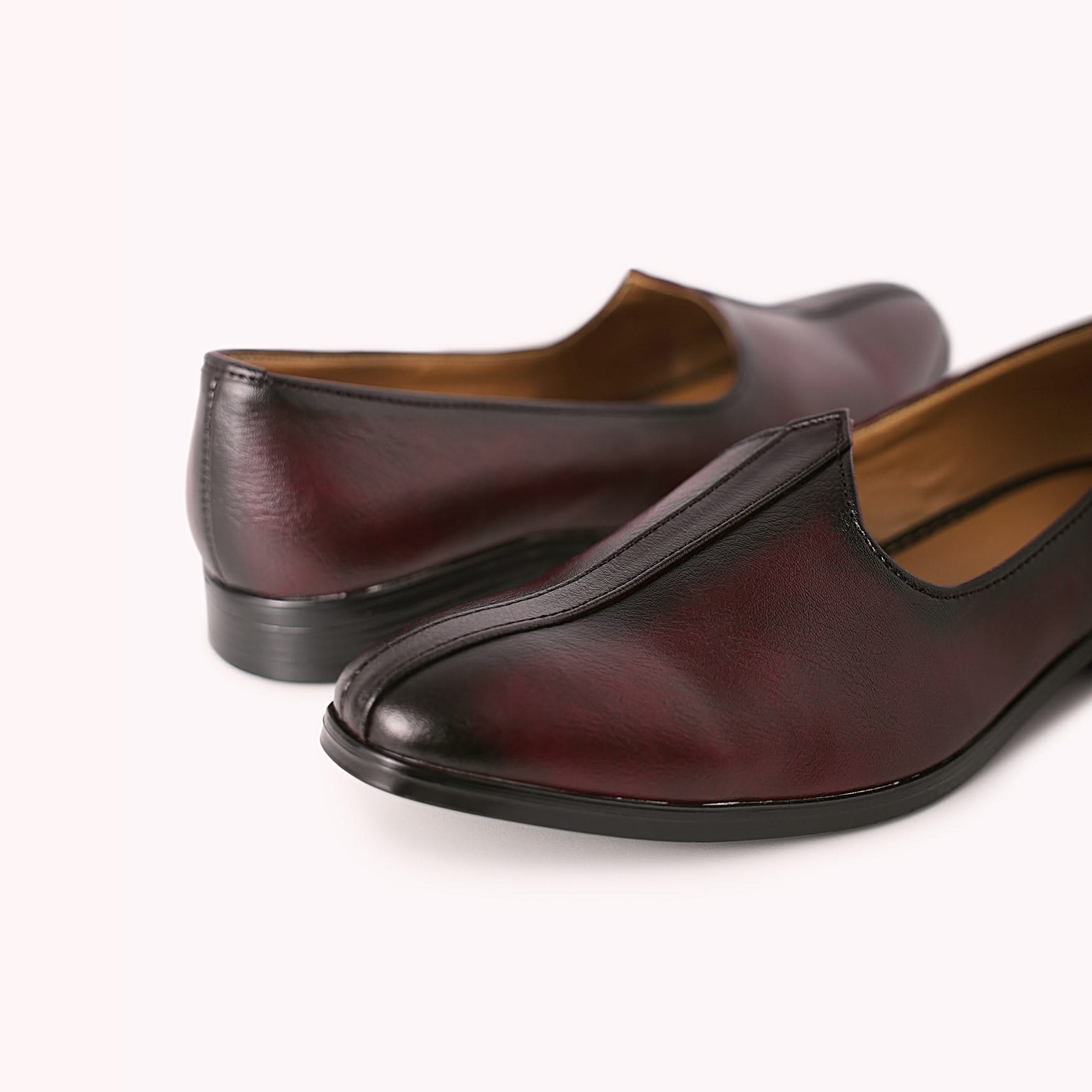 11640-purple-shaded-juttis-with-block-heels-6.jpg Purple Shaded Juttis with Block Heels