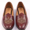 11649-wine-vegan-leather-jutti-with-zardosi-work-5.webp Wine Vegan Leather Jutti With Zardosi Work