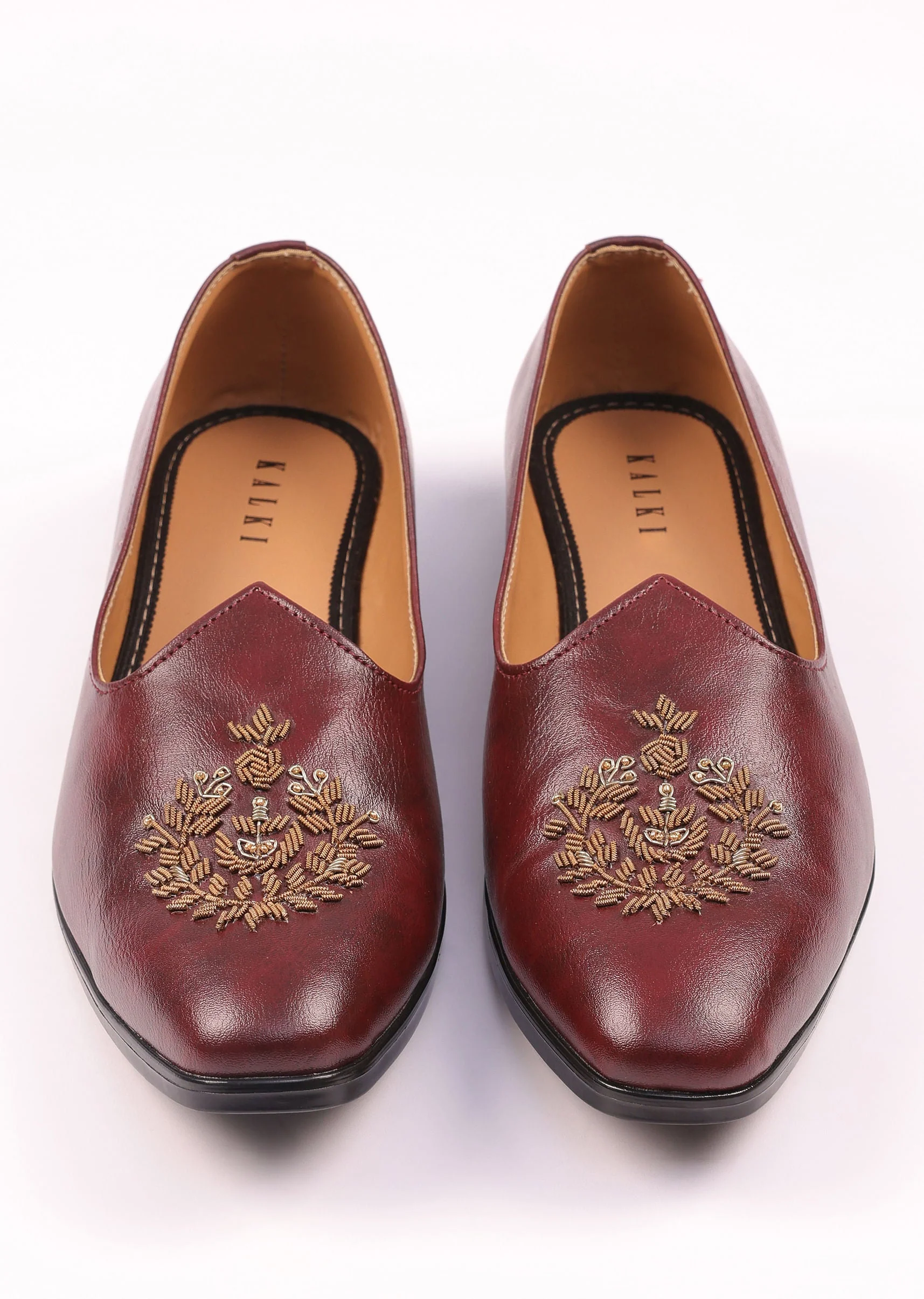 11649-wine-vegan-leather-jutti-with-zardosi-work-5.webp Wine Vegan Leather Jutti With Zardosi Work