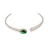 1165-green-cz-diamond-anti-tarnish-rhodium-plated-gemstone-pendant-necklace-set-2.webp Green CZ Diamond Anti Tarnish Rhodium Plated Gemstone Pendant Necklace Set