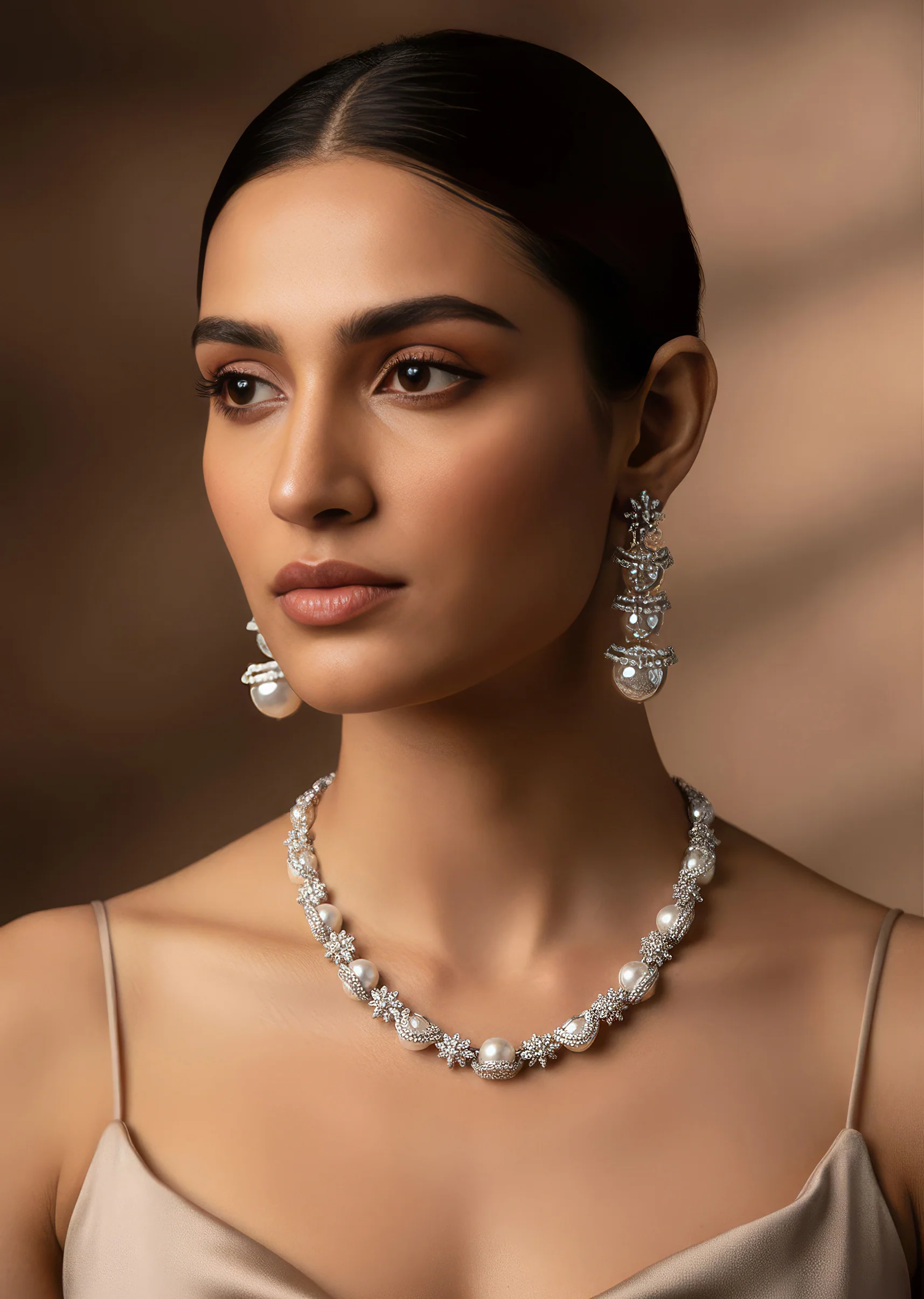 1166-white-silver-necklace-set-with-diamond-detail-2.webp White Silver Necklace Set With Diamond Detail