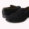 Black Velvet Juttis With Cutdana Work