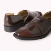 Brown Juttis with Block Heels