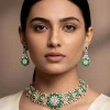 Green Crystal Zirconia Necklace Set