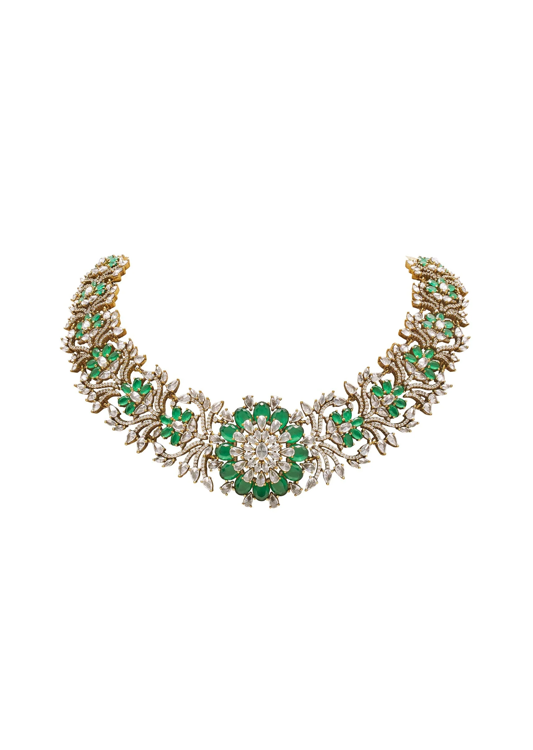 Green Crystal Zirconia Necklace Set
