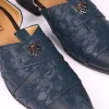 11703-navy-blue-vegan-leather-jutti-with-criss-cross-pattern-1.webp Navy Blue Vegan Leather Jutti With Criss Cross Pattern