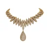 Gold Toned Cubic Zirconia Layered Necklace Set