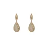 Gold Toned Cubic Zirconia Layered Necklace Set