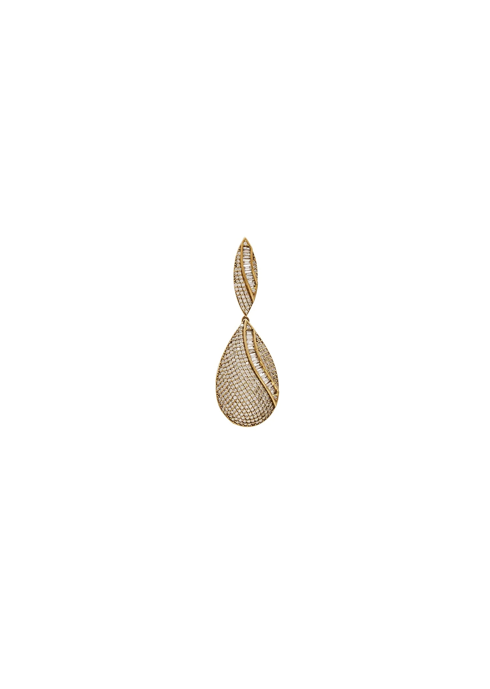 Gold Toned Cubic Zirconia Layered Necklace Set