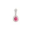 Pink Teardrop CZ Necklace Set