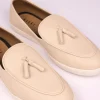 Ivory Vegan Leather Tassel Jutti