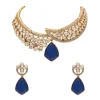 Blue Stone Choker Necklace Set
