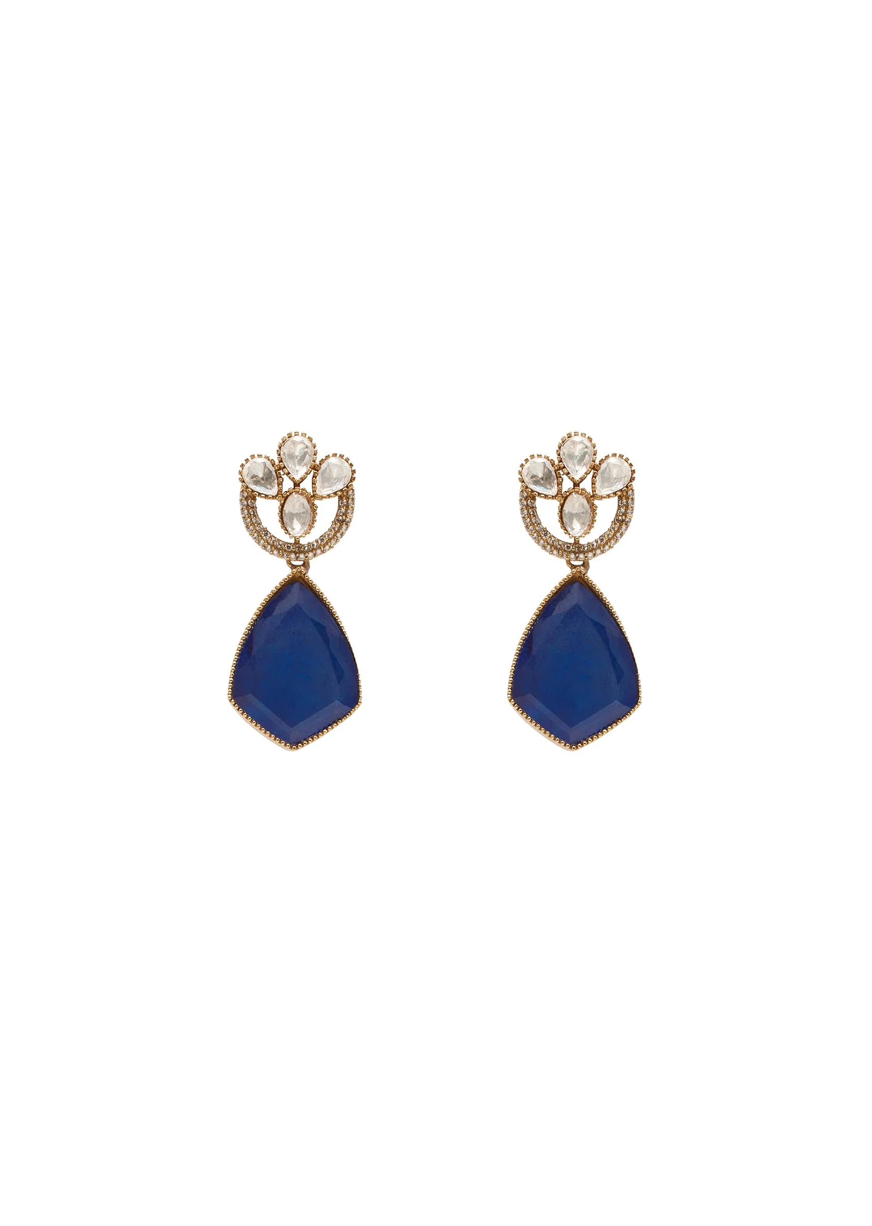 Blue Stone Choker Necklace Set