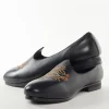Black Mens Footwear With Embroidery Detail Work