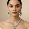 Emerald Drop Kundan Necklace Set