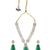 Emerald Drop Kundan Necklace Set
