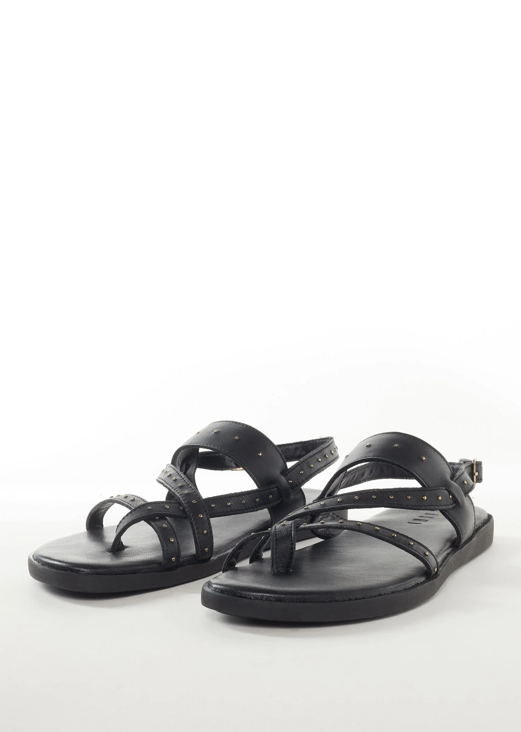 Faux Leather Footwear For Men in Black