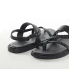 Faux Leather Footwear For Men in Black