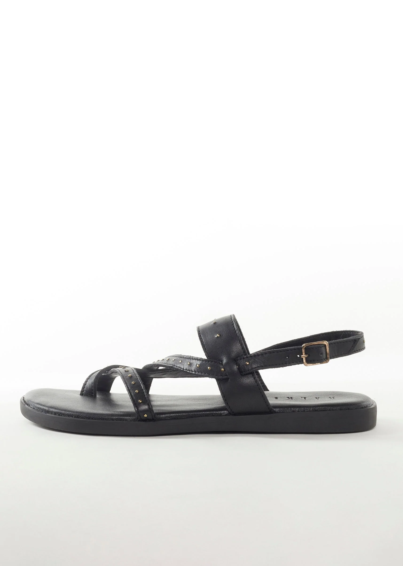 Faux Leather Footwear For Men in Black
