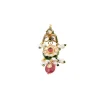 Gold Plated Pink Kundan Short Necklace Set With Earrings
