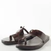 Brown Faux Leather Footwear For Men