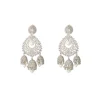 Silver Plated Zircon Earrings