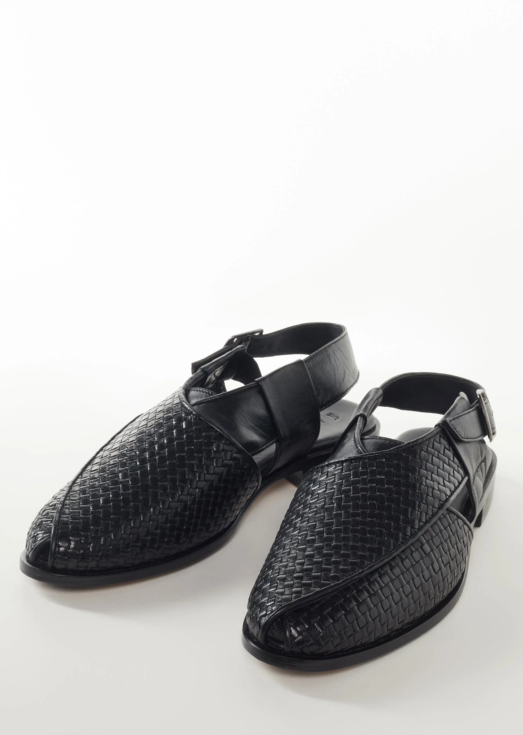 11811-black-faux-leather-footwear-for-men-for-wedding-1.webp Black Faux Leather Footwear For Men For Wedding