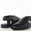 Black Faux Leather Footwear For Men For Wedding