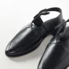 Black Leather Footwear For Men