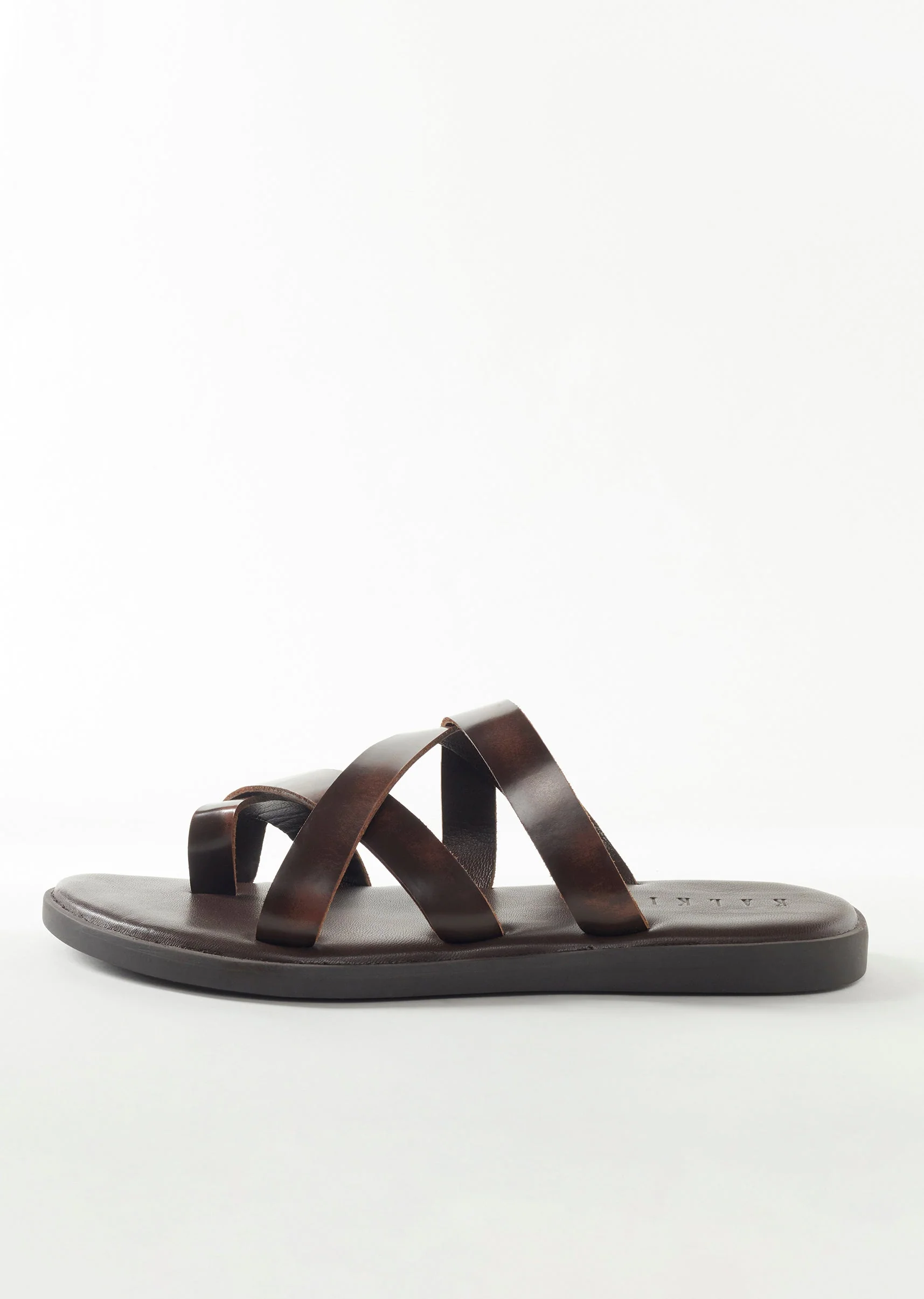 Faux Leather Footwear For Men in Brown