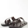 Faux Leather Footwear For Men in Brown