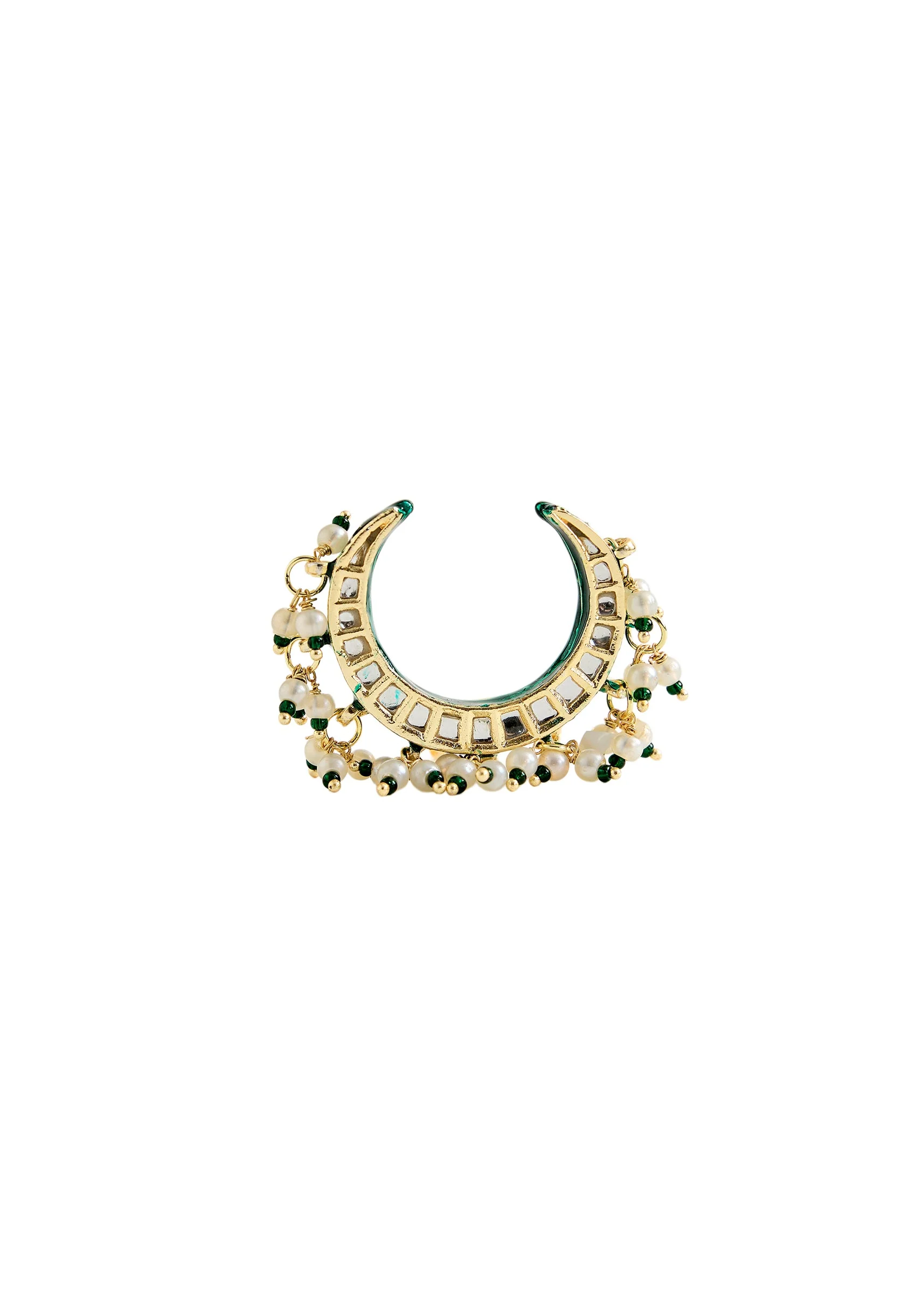 Crescent Kundan Statement Ring