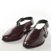 Black Faux Leather Footwear For Men