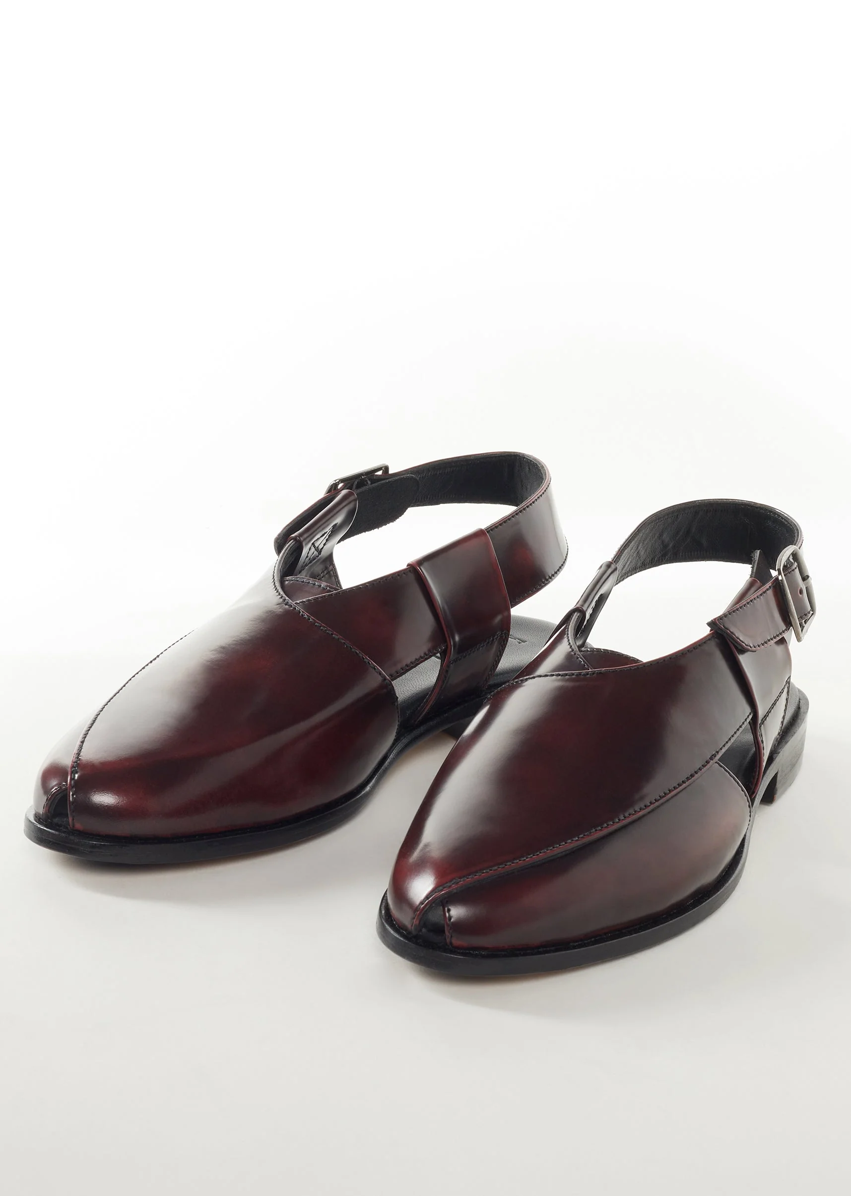 11847-black-faux-leather-footwear-for-men-1.webp Black Faux Leather Footwear For Men