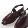 Black Faux Leather Footwear For Men