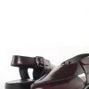 Black Faux Leather Footwear For Men