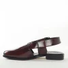 Black Faux Leather Footwear For Men