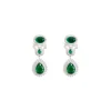Pearl And Green Stone Statement Necklace Set