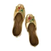 Gold Sequin and Kundan Embellished Juttis