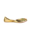Gold Sequin and Kundan Embellished Juttis