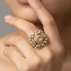 Pearl And Kundan Statement Ring