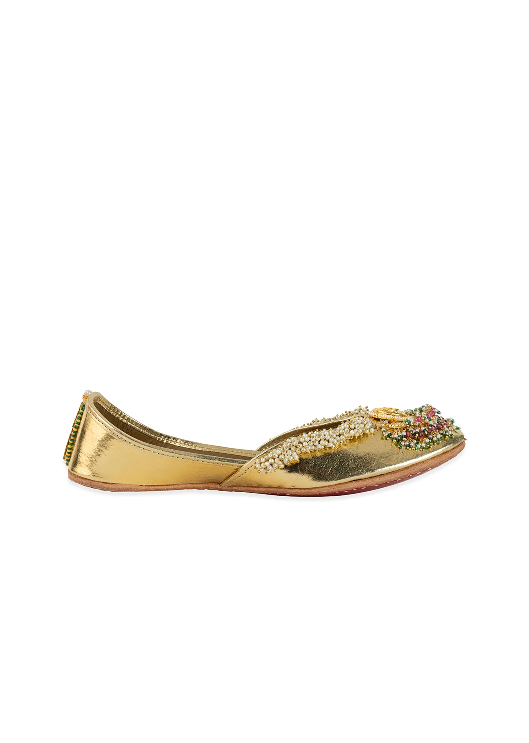 Gold Mirror Embellished Juttis