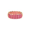 Ruby Red And Gold Plated Pink Kundan Polki Bangles