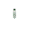Silver Plated Green Zircon Danglers Earrings